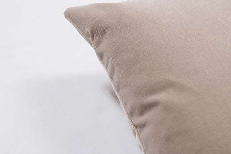 Style in Form Breathe 18" Square Feather Cushion - Oyster Velvet.