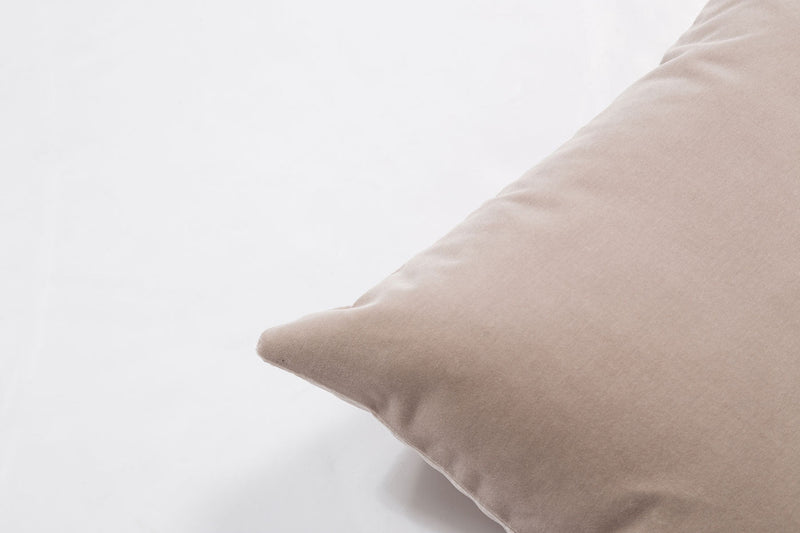 Style in Form Breathe 18" Square Feather Cushion - Oyster Velvet.