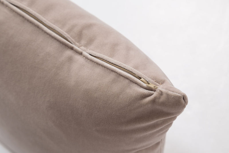 Style in Form Breathe 18" Square Feather Cushion - Oyster Velvet.