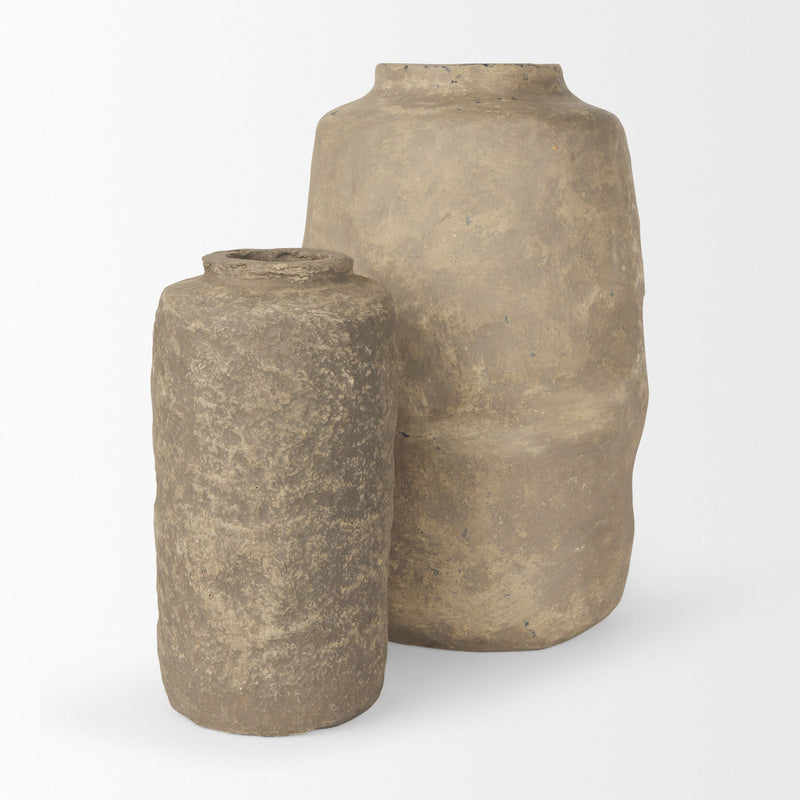 Mercana Bala Large Gray Paper Mache Vase