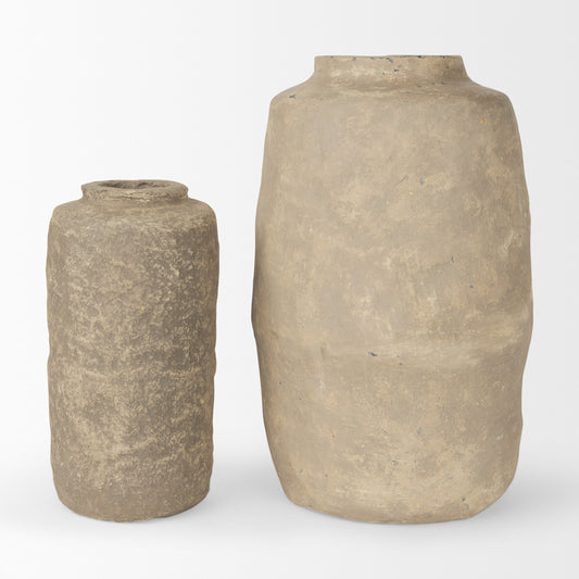 Mercana Bala Large Gray Paper Mache Vase