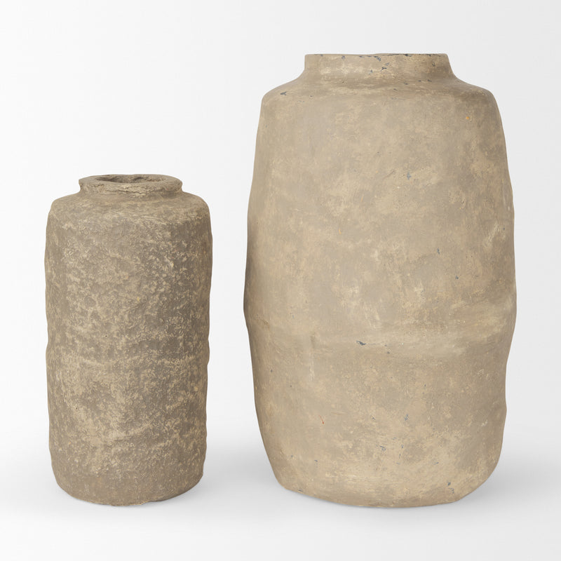 Mercana Bala Large Gray Paper Mache Vase