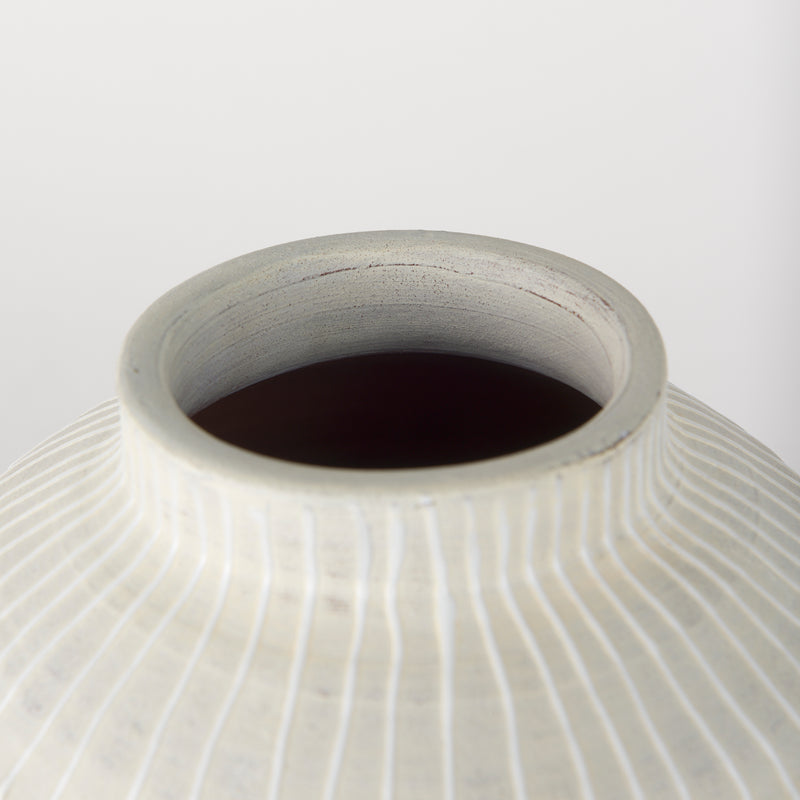 Mercana Blume 12.5H Off-White w/ Gray Textured Vase