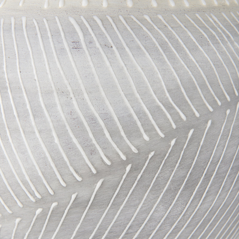 Mercana Blume 12.5H Off-White w/ Gray Textured Vase