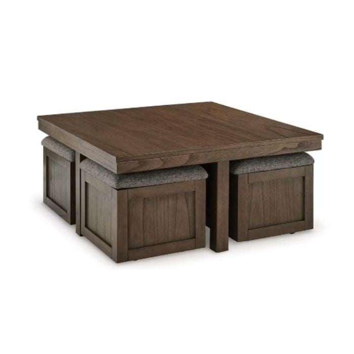 ASHLEY Boardernest Coffee Table w/ 4 Stools