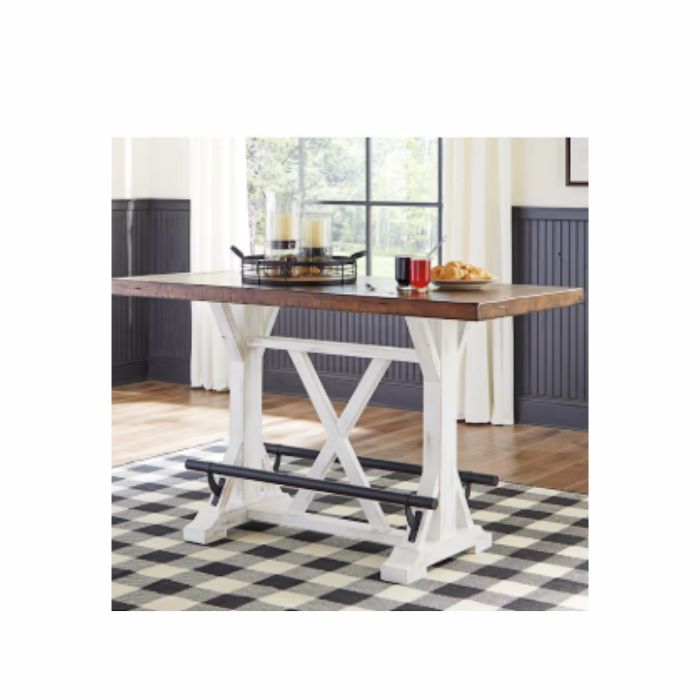 ASHLEY Valebeck Counter Dining Set - White / 3 pce
