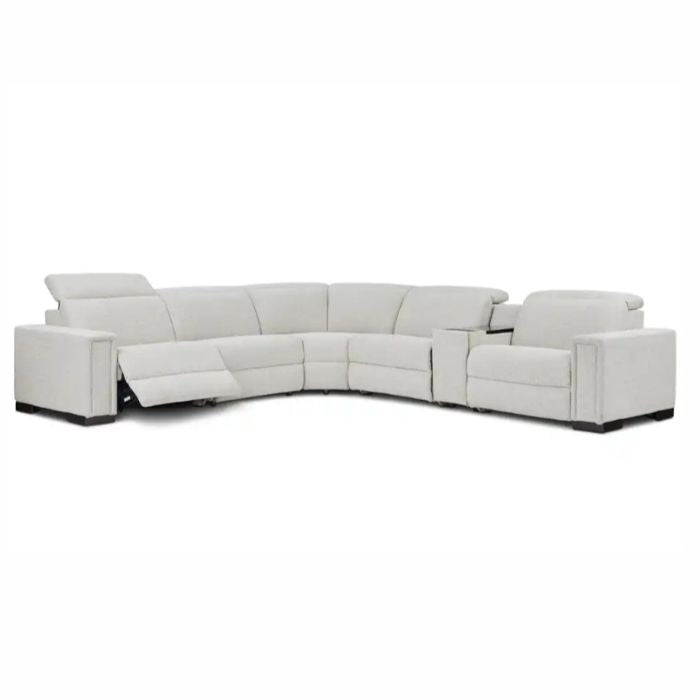 LAZBOY Armitage Leather 5-Piece Sectional / Ivory