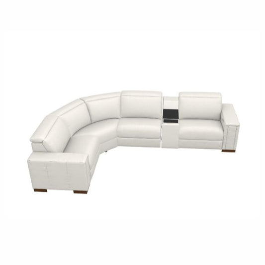 LAZBOY Armitage Leather 5-Piece Sectional / Ivory