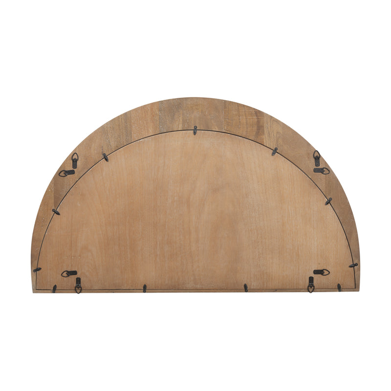 Mercana Celeste Light Brown Wood Large Mirror