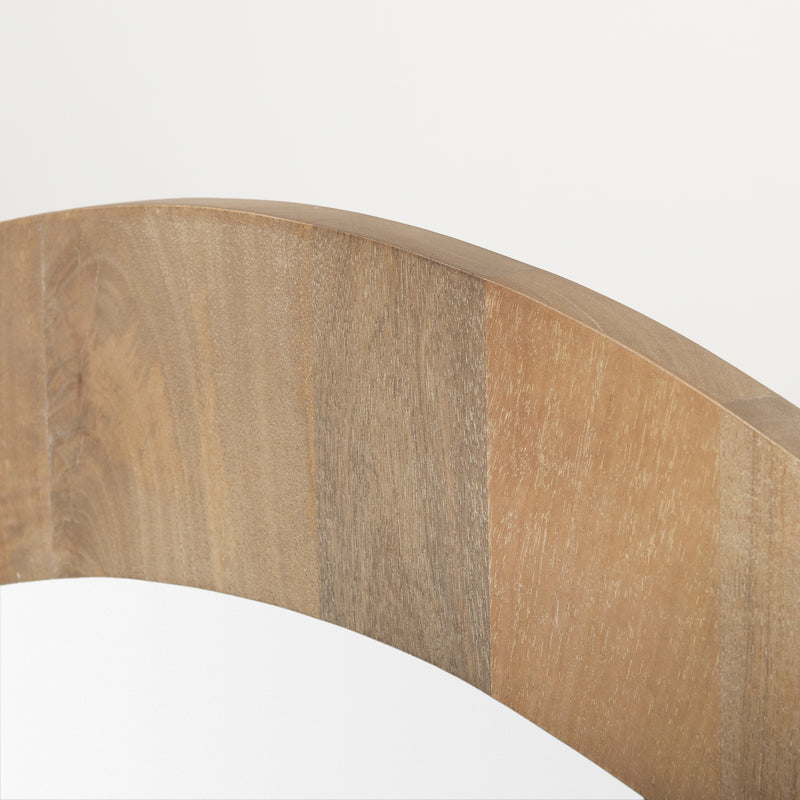 Mercana Celeste Light Brown Wood Large Mirror