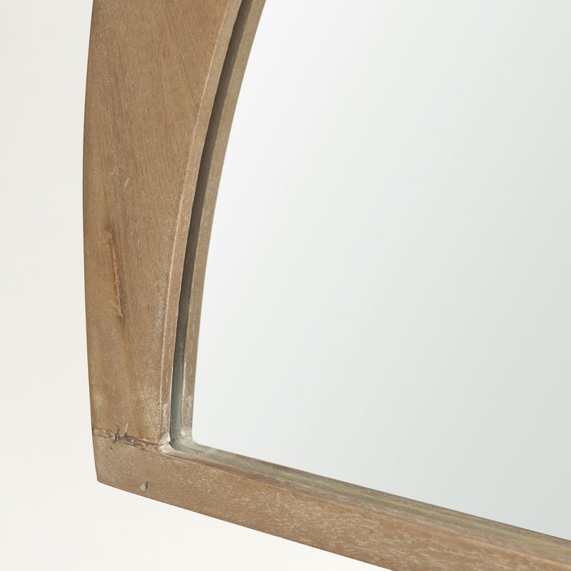Mercana Celeste Light Brown Wood Large Mirror