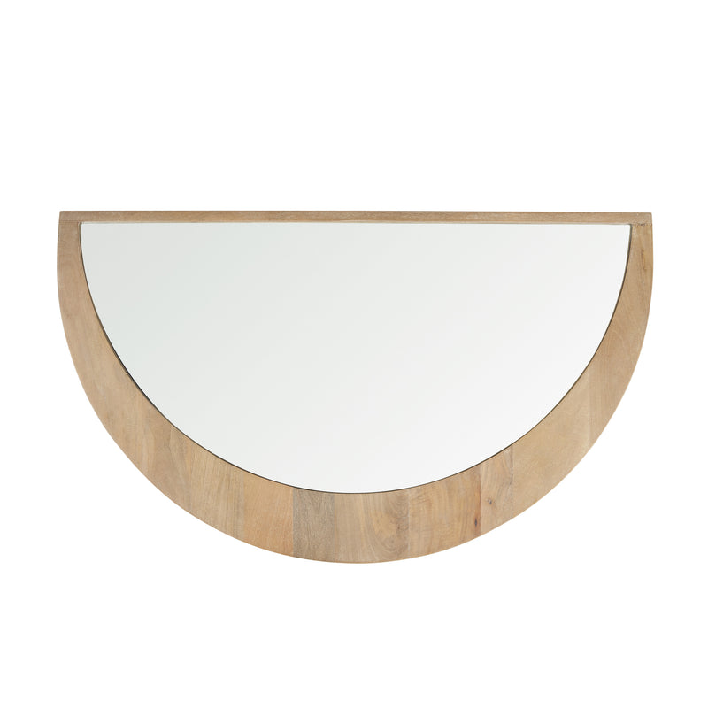 Mercana Celeste Light Brown Wood Large Mirror