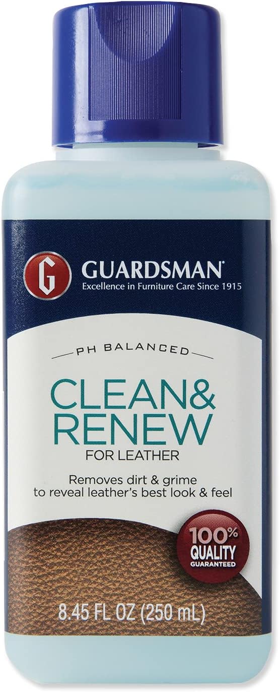 Guardsman Clean and Renew Leather Protector for Leather Furniture & Car Interiors | Small Leather Goods and Leather Shoe Cleaner