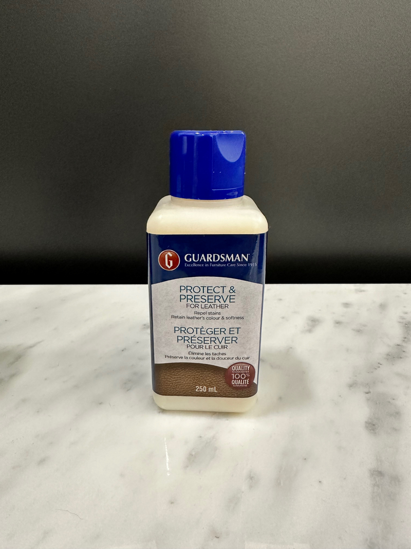 Guardsman Protect & Preserve Repels Stains, Retains Color and Softness, for Leather Furniture & Car Interiors