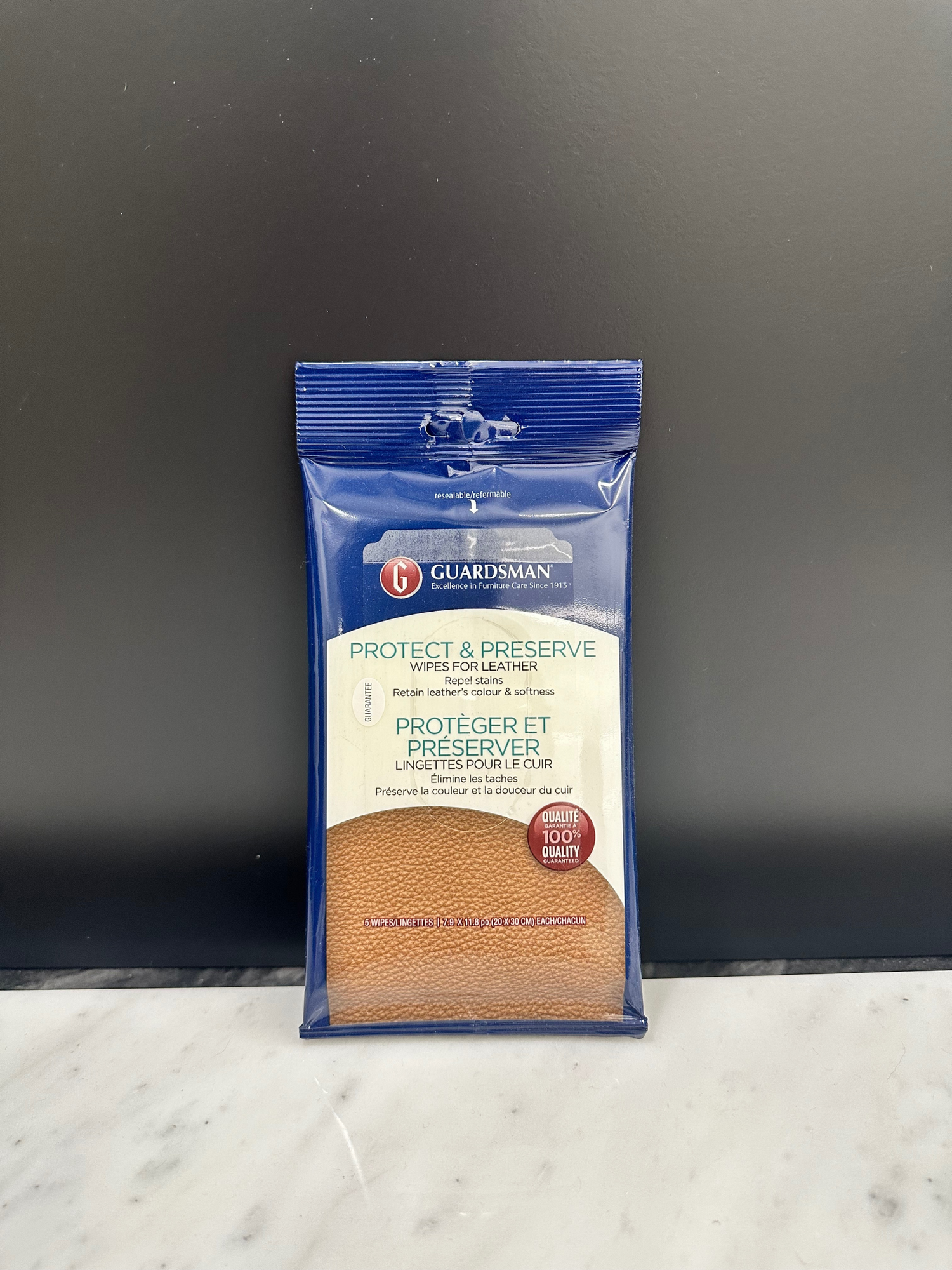 Guardsman Clean & Renew Leather Wipes 20-Count