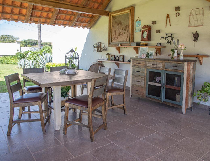 IFD Antique Counter Height Table 52"