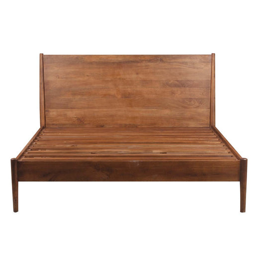Mid-Century Mango Wood Bed / Queen