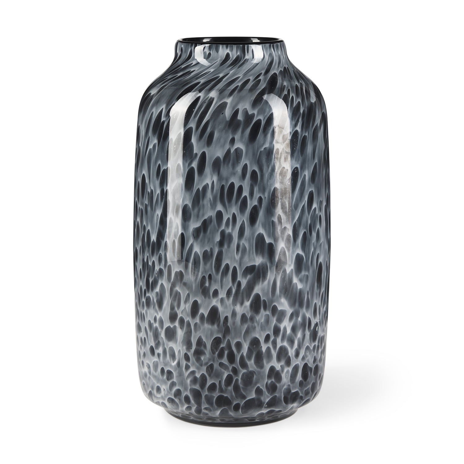 Mercana Masai Medium Black Mottled Glass Vase