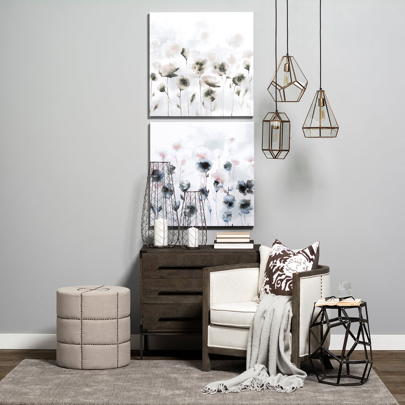 Mercana Petiole II Large Gold Toned Metal Table Candle Holder