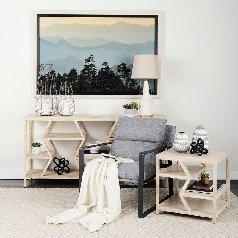 Mercana Petiole II Large Gold Toned Metal Table Candle Holder