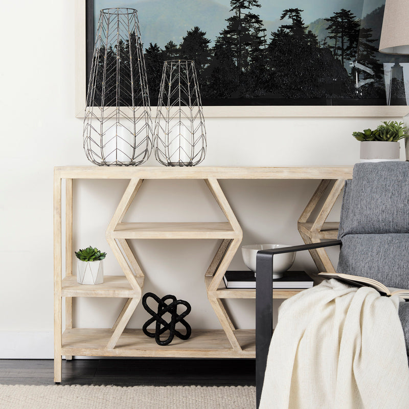 Mercana Petiole II Large Gold Toned Metal Table Candle Holder