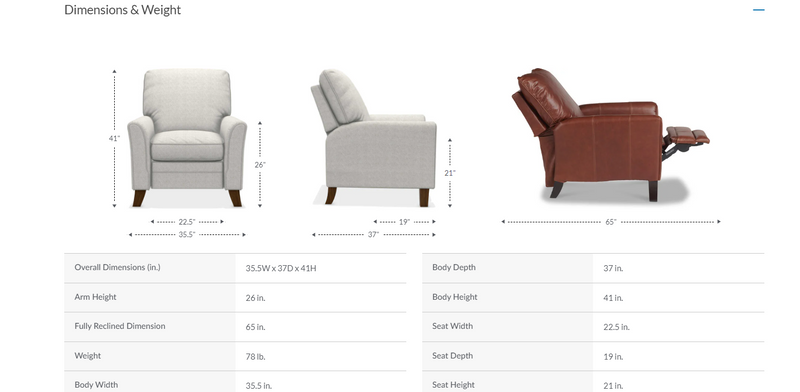 LA-Z-BOY Riley High Leg Recliner / Tickety Boo