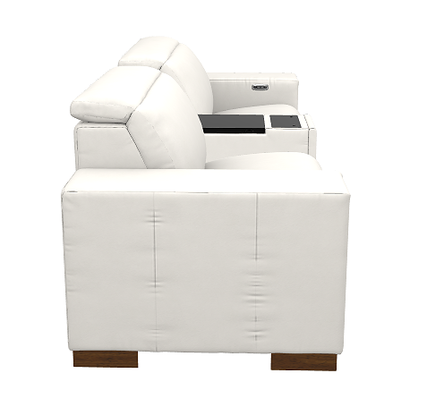 LAZBOY Armitage Leather 3-Piece Sectional / Ivory