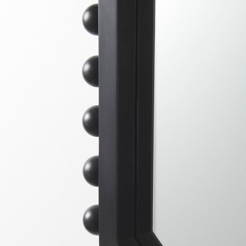 Mercana Torquay Black Octagon Wood Frame Mirror