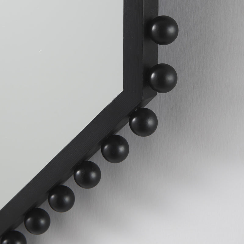 Mercana Torquay Black Octagon Wood Frame Mirror