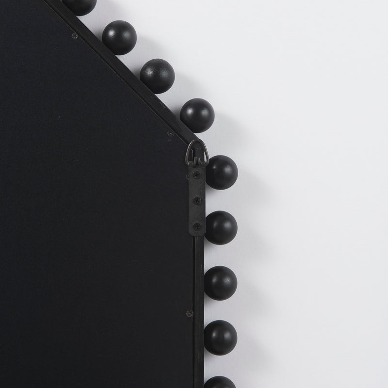 Mercana Torquay Black Octagon Wood Frame Mirror