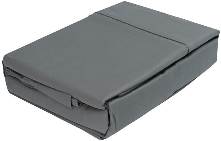 Highland Feather Versaille Satin Sheet Set  - Grey