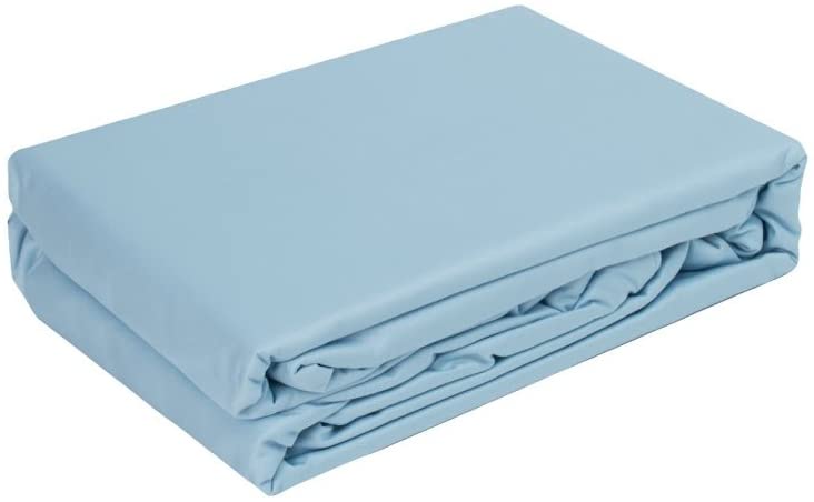 Highland Feather Versaille-Satin Bedding Duvet Cover - Pale Blue