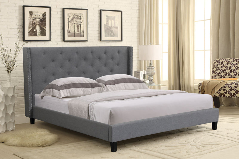 Husky  Megan Grey Platform Bed
