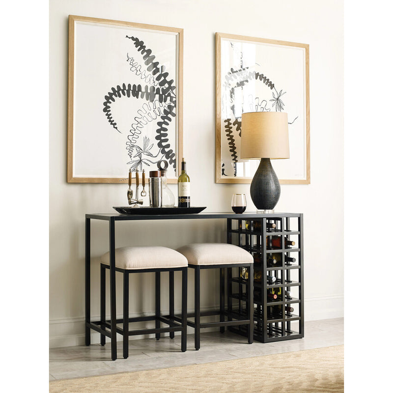 Hammary Mackintosh Wine Console Table & (2) stools