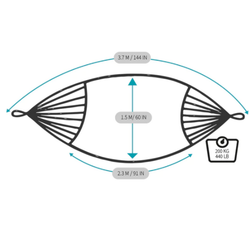 Ballam Furniture  DURASUN® Lounger Hammock - Multicolor Stripes