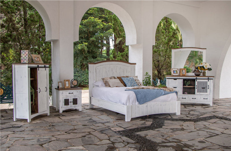 IFD Pueblo White Bed (Queen )