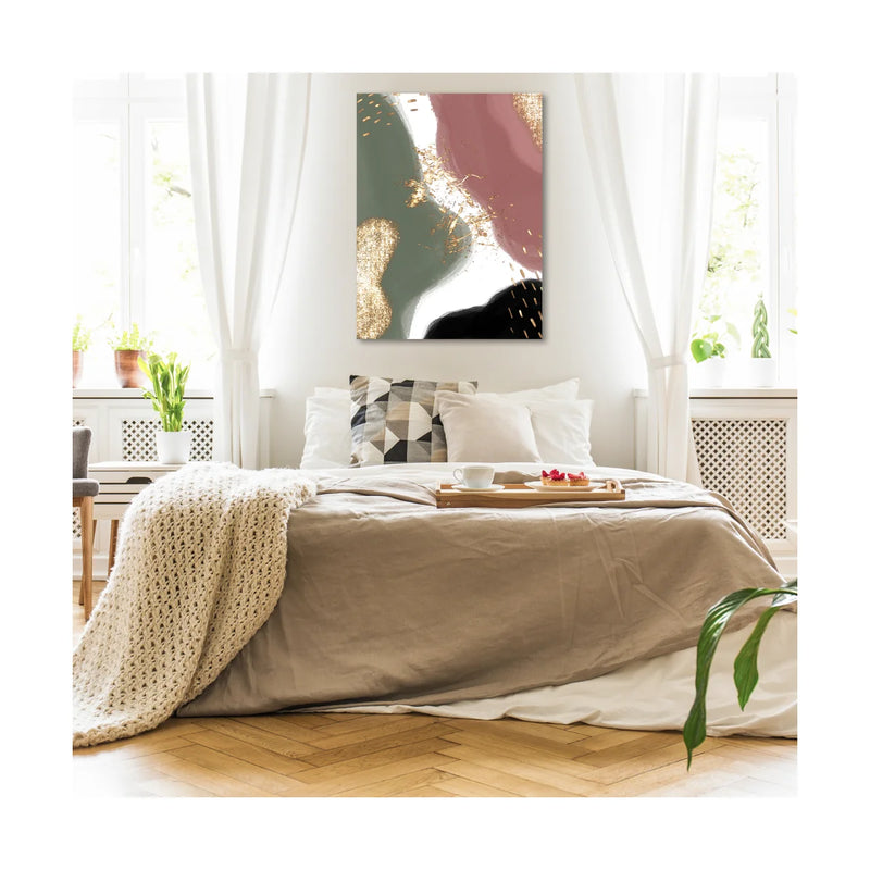 Canvas Candy Natural Abstract with Gold Wall Art