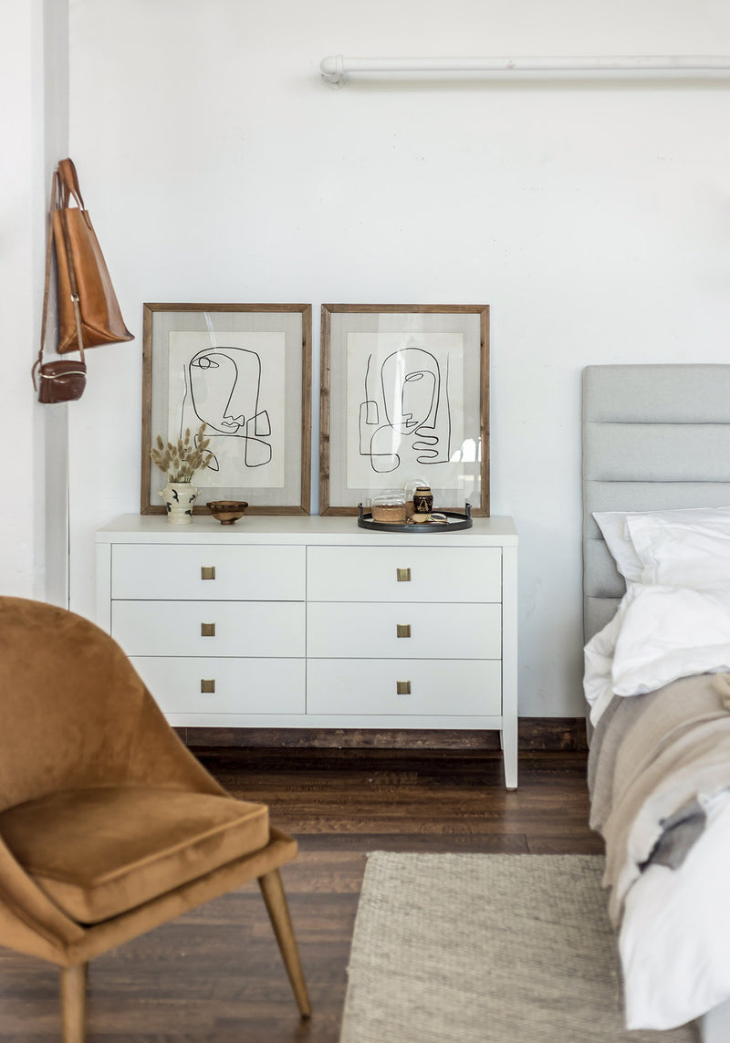 Style in Form Glass With Wood Frame Homme Wall Decor